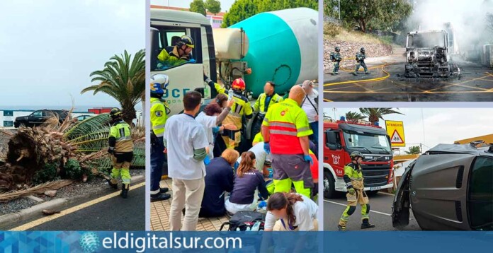 Bomberos de Tenerife actuaron en 19 incidencias por viento, incendios y rescates durante el fin de semana