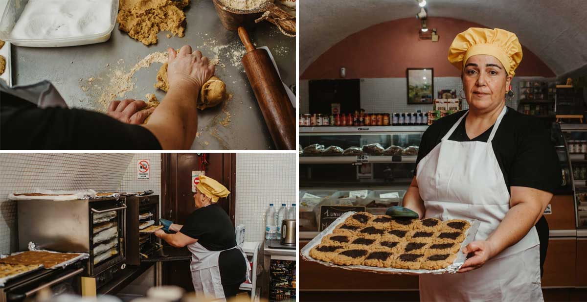 Elaboración artesanal de las galletas de gofio en “Sabores Gomeros”, amasadas a mano y con ingredientes tradicionales en pleno Parque Nacional de Garajonay