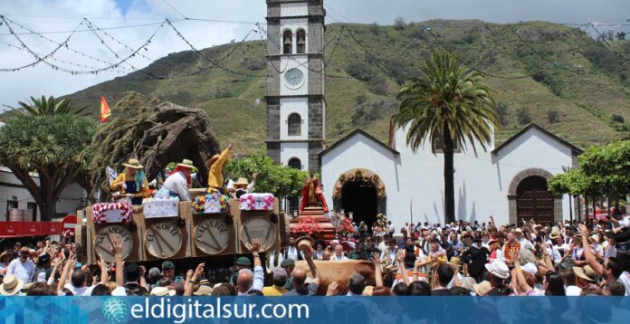 Romería de San Marcos en Tegueste durante una edición anterior, en imagen de archivo.