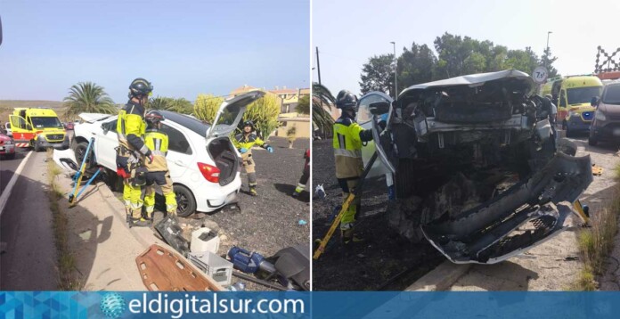 Accidente de tráfico en la TF-65, en Llano del Camello, en San Miguel de Abona
