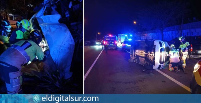 Accidente de tráfico ocurrido en la TF-5, en el carril de desaceleración de la entrada al Mayorazgo, en Santa Cruz de Tenerife 2