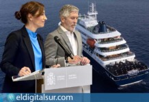 La ministra de Sanidad, Mónica García, y el ministro del Interior, Fernando Grande-Marlaska - 'MV Hondius'