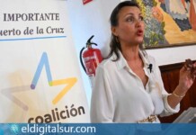 Diana Mora, durante su intervención tras ser elegida candidata de Coalición Canaria a la Alcaldía de Puerto de la Cruz para las elecciones de 2027