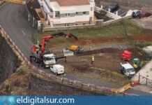 Zona en la que se desarrollarán los trabajos en Mesa del Mar, en el litoral de Tacoronte, donde se ejecutan las obras de contención de la ladera