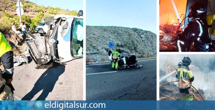 Actuaciones-Bomberos-de-Tenerife-290626 Bomberos de Tenerife actuaron en varios incendios, rescates y accidentes durante un intenso fin de semana de intervenciones