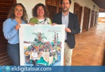 La alcaldesa Sandra Izquierdo, junto a Noemí García y José Caro, durante la presentación del cartel de la 35ª Romería de San Isidro en Tacoronte