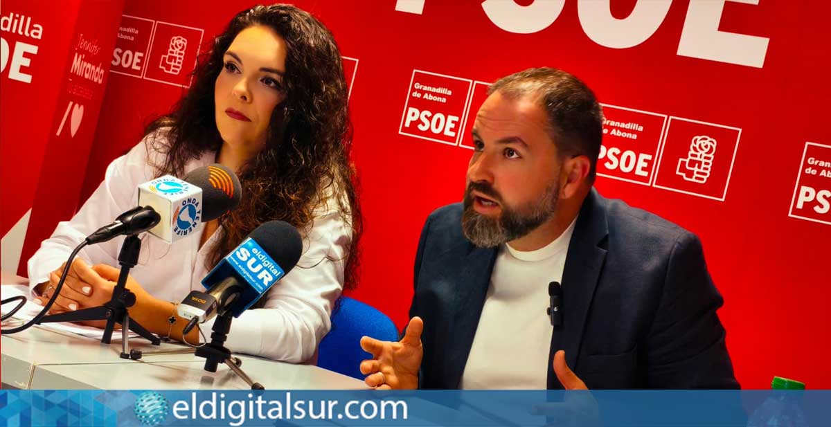 Jennifer Miranda y David Santos en la comparecencia ofrecida en San Isidro
