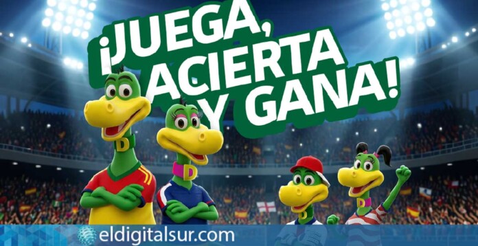 Cartel promocional del concurso “El Mundial con HiperDino”