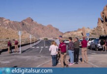 Visita institucional a los renovados aparcamientos de La Ruleta y Cañada Blanca, en el Parque Nacional del Teide
