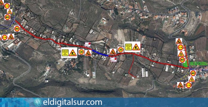 Plano del ámbito de actuación de las obras de renovación de la red de abastecimiento de agua en la Calle Vence