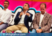 El alcalde de Santa Cruz de Tenerife, José Manuel Bermúdez, durante su intervención en la presentación del Tenerife Cook Music Fest