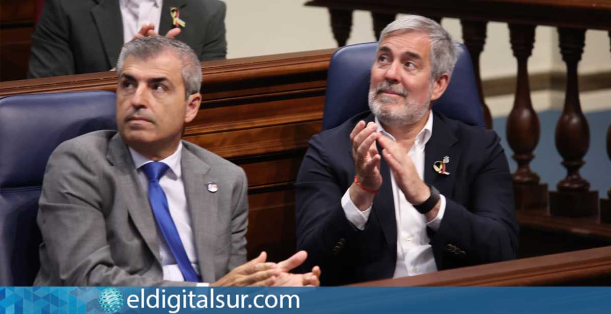 Manuel Domínguez y Fernando Clavijo, vicepresidente y presidente del Gobierno de Canarias, respectivamente