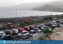 Momento de colapso en la avenida Colón, Radazul