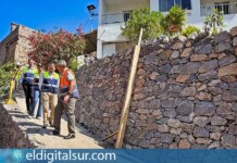 Obras de emergencia en Anaga tras la borrasca Therese