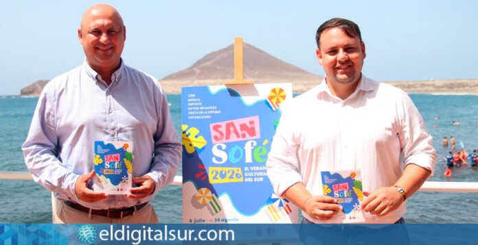Presentación-Sansofé-Granadilla-060726 José Domingo Regalado y Carlos Abismael Díaz, durante la presentación de la 33ª edición de Sansofé