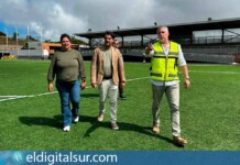 Visita municipal al campo de fútbol de Barranco Las Lajas