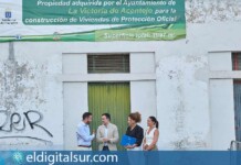 Visita al terreno donde se construirán las 21 viviendas públicas