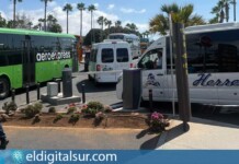 Nueva zona de acceso con barrera a las terminales de carga y descarga de pasajeros en Tenerife Sur.