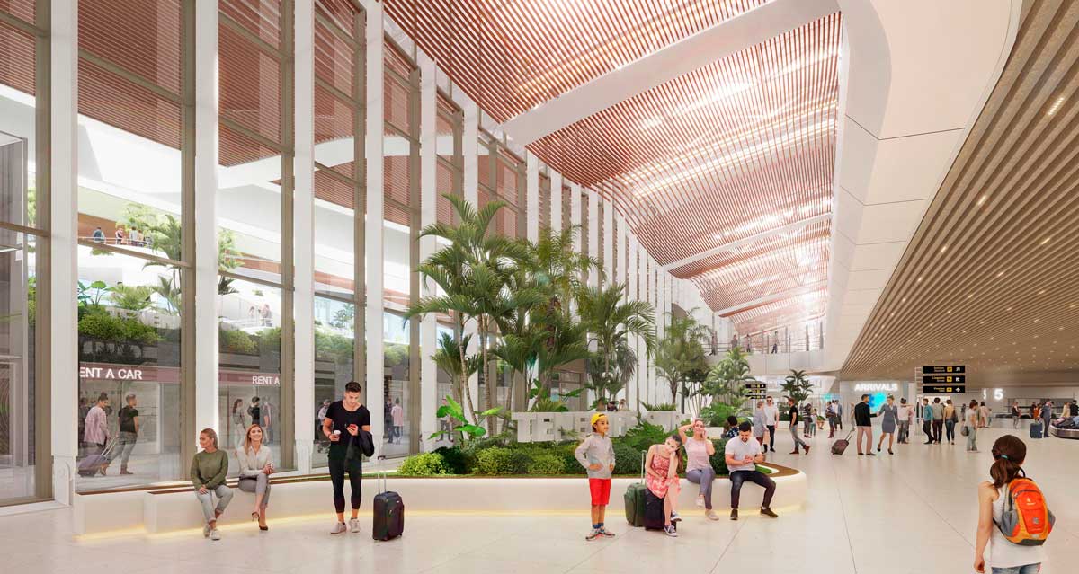 Infografía del proyecto de remodelación del Aeropuerto de Tenerife Sur