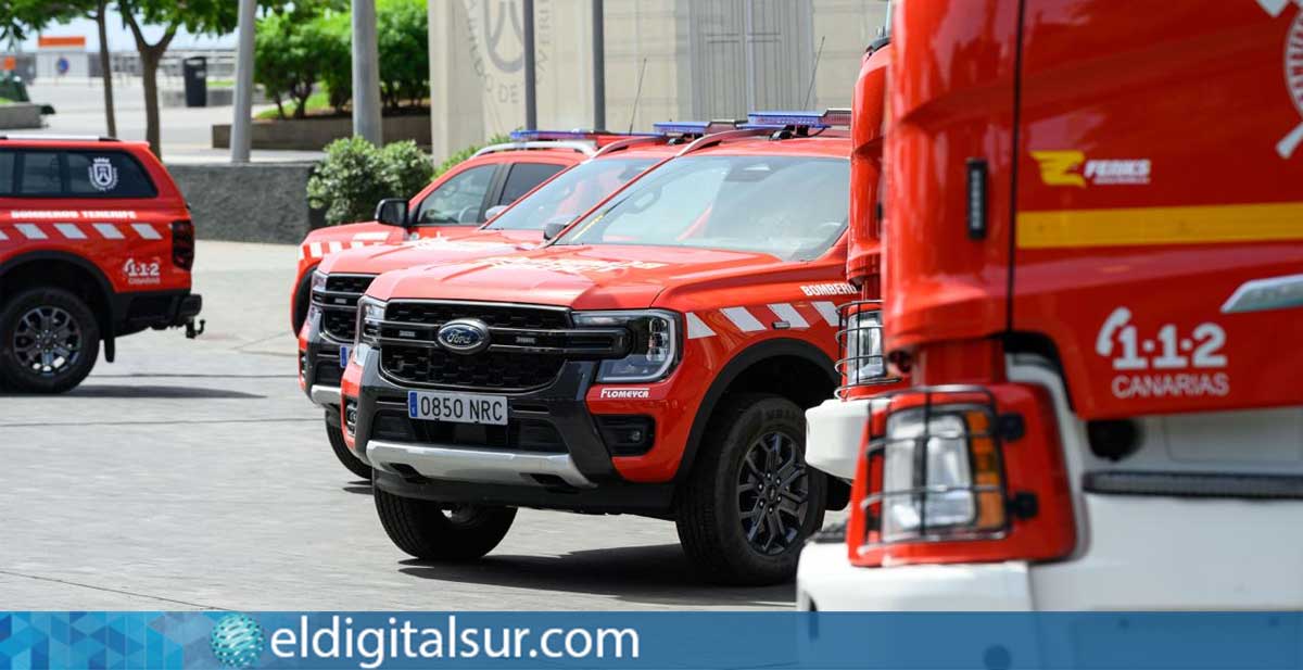 nuevos-vehiculos-bomberos-tenerife-200726 Los nuevos vehículos incorporados por el Consorcio de Prevención, Extinción de Incendios y Salvamento de Tenerife durante su presentación oficial en el Cabildo de Tenerife