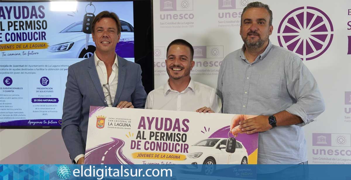 Presentación de la nueva línea de ayudas del Ayuntamiento de La Laguna para facilitar a los jóvenes la obtención del permiso de conducir