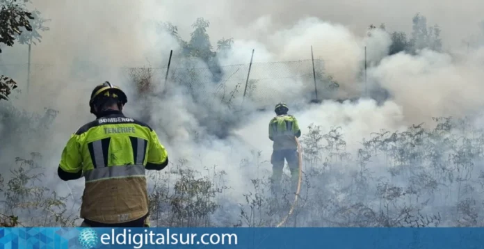 Conato de Incendio Pinolere 040826 Bomberos actúan en el conato de incendio registrado en Pinolere