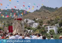 La procesión de Nuestra Señora de las Nieves reunió a numerosos vecinos y visitantes en las calles de Taganana durante la jornada principal de las fiestas patronales