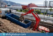 Obras de renovación de la avenida de Anaga