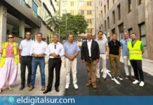 Bermúdez y Tarife visitan el renovado Callejón Bouza tras las obras de mejora