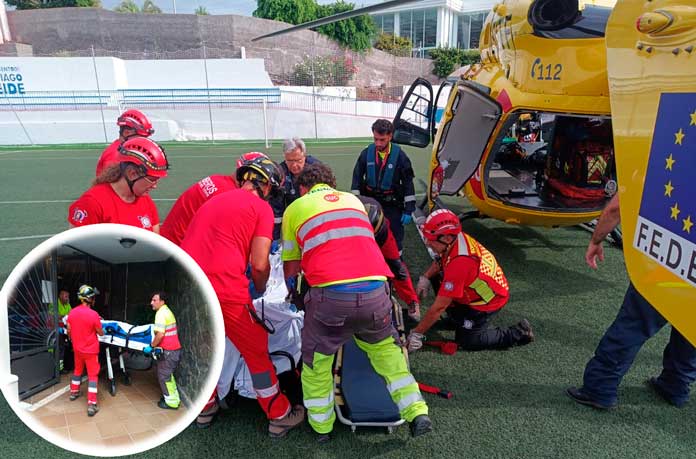 Efectivos de emergencias participan en el rescate de una persona en Santiago del Teide