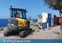 Obras de mejora de la red de saneamiento en Playa de San Juan, en Guía de Isora