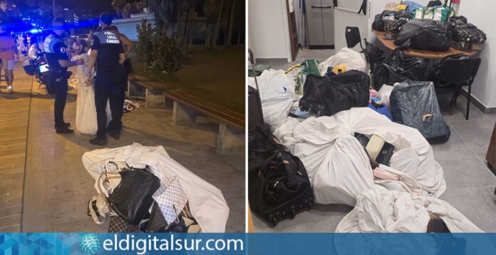 manteros-100826 La Policía Local de Arona despliega el operativo de vigilancia contra la venta ambulante no autorizada en las zonas turísticas del municipio.