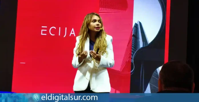 Carmen Aguado, durante la ponencia en la que analizó las herramientas fiscales y financieras disponibles para el audiovisual canario