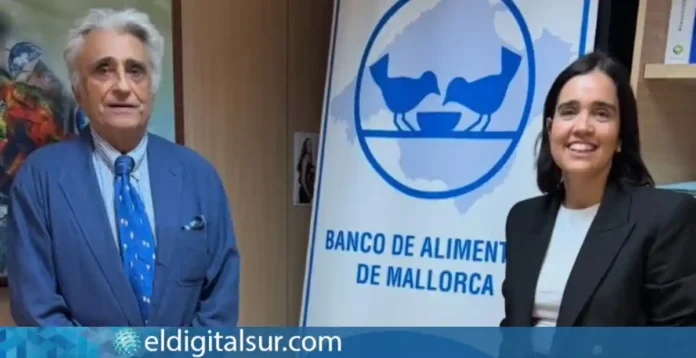 Patricia Muñoz, directora de la Fundación DinoSol, y Raimundo de Montis, presidente del Banco de Alimentos de Mallorca 300926 Patricia Muñoz, directora de la Fundación DinoSol, y Raimundo de Montis, presidente del Banco de Alimentos de Mallorca
