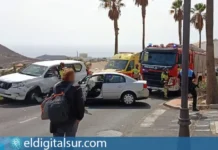 Accidente ocurrido en la calle Tinguafaya (Chayofa, Arona) / Cedida por los vecinos