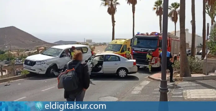 Accidente ocurrido en la calle Tinguafaya (Chayofa, Arona) / Cedida por los vecinos
