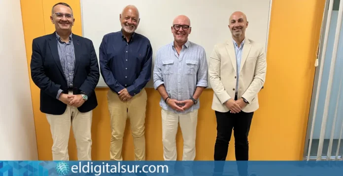 de izquierda a derecha, José Manuel Acosta; Javier Puga; José Miguel Álamo y Carlos García