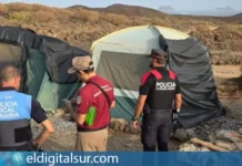 Retirada de acampadas no autorizadas en San Miguel