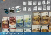 Drogas y dinero en efectivo intervenidos por la Policía Nacional durante la actuación en Arona