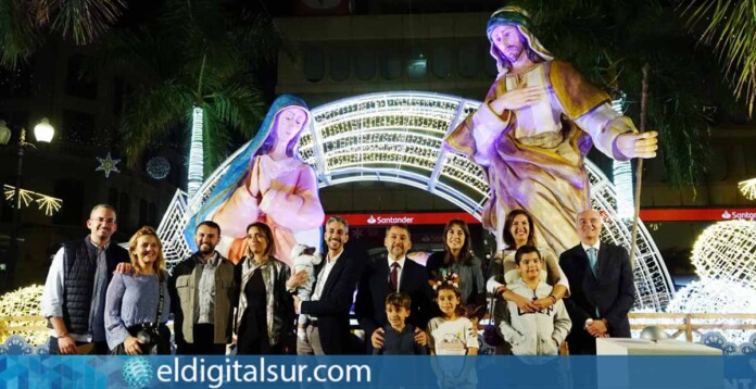 Inauguración portal de Belén en la plaza de La Candelaria.
