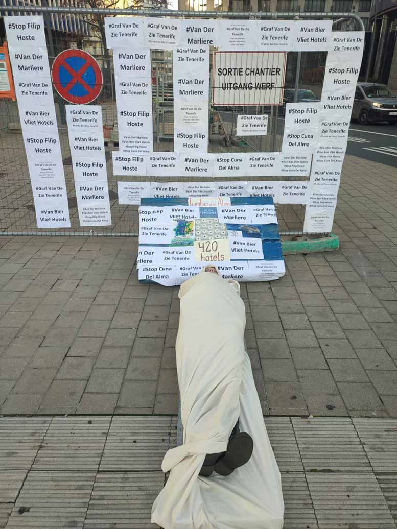 Protesta en Bruselas contra la construcción de Cuna del Alma