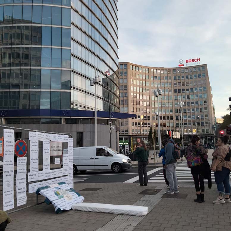Protesta en Bruselas contra la construcción de Cuna del Alma