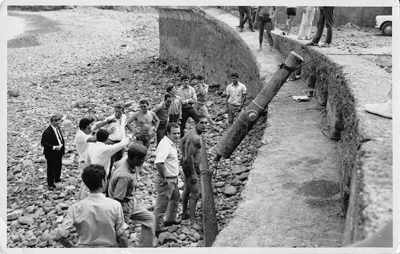 histórico hallazgo de los cañones hundidos en las aguas de Vallehermoso