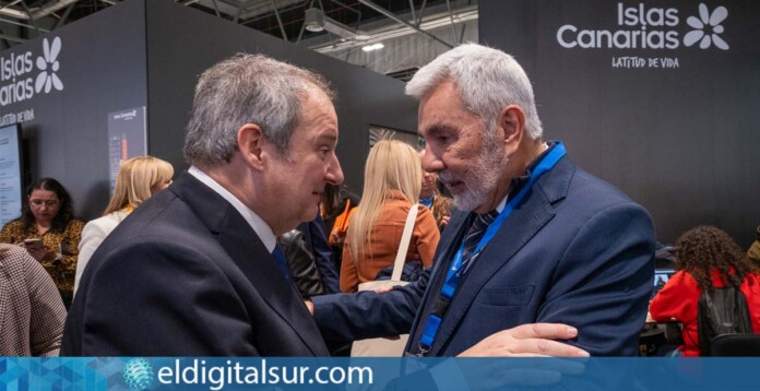 Jordi Hereu, ministro de Turismo y José Miguel Rodríguez Fraga, el alcalde de Adeje.