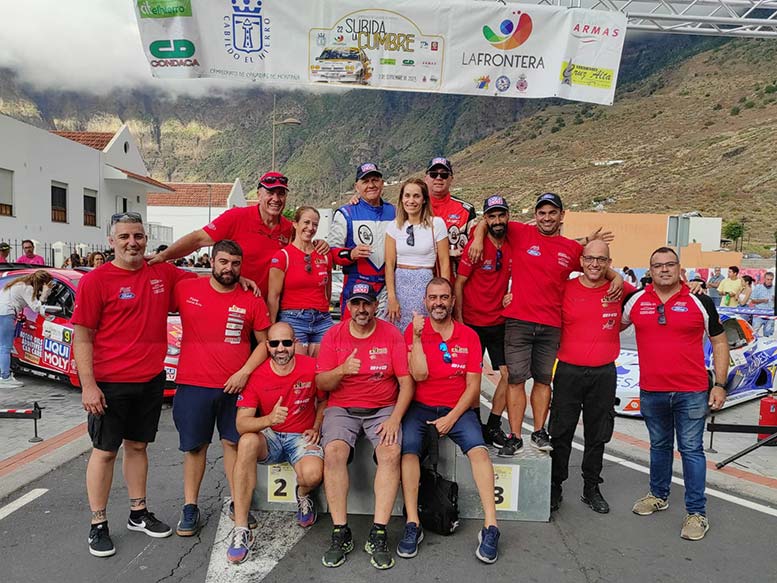 Podium ganadores Subida a La Cumbre Rallye el Hierro