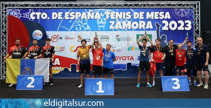 Cinco medallas para el tenis de mesa adaptado canario en el Campeonato de España