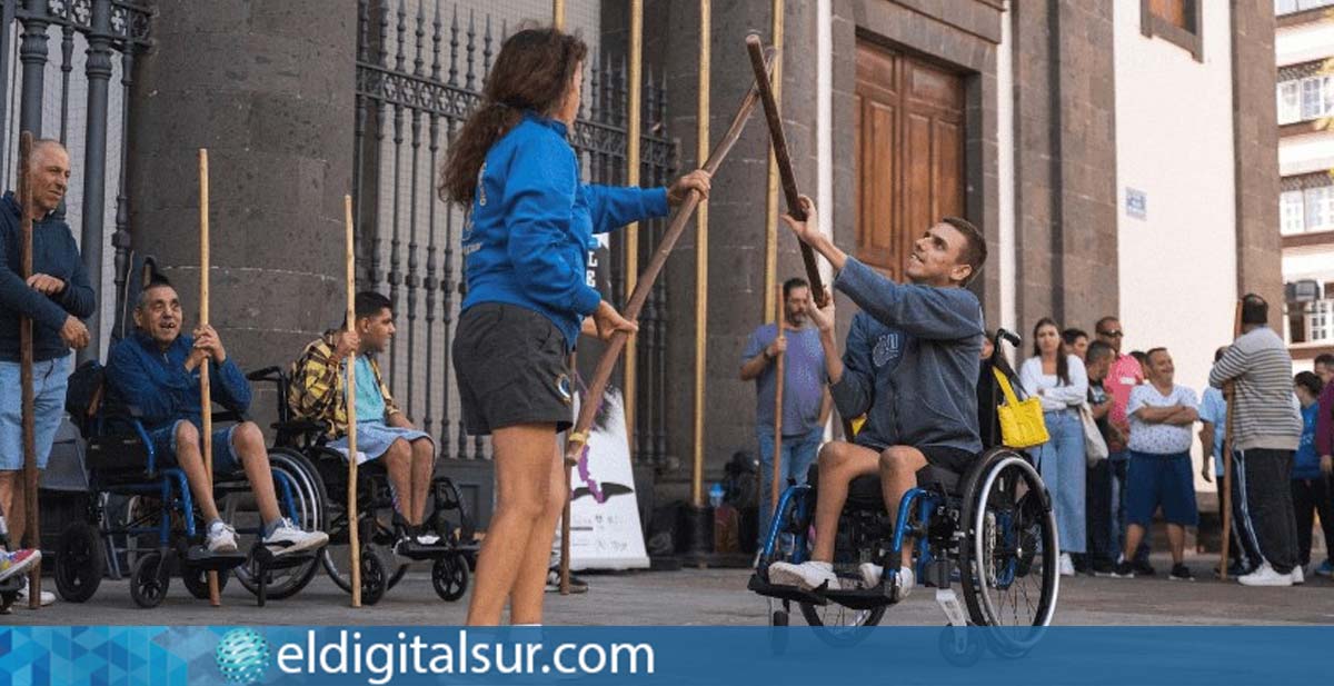 Lucha del garrote Canaria