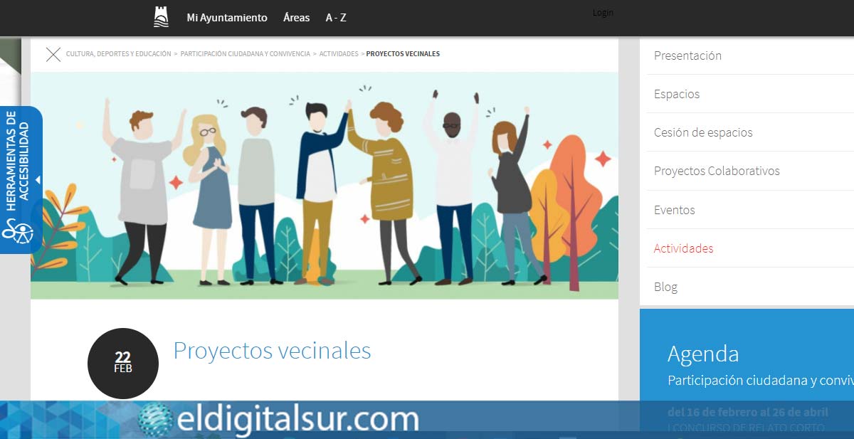 Web Ayuntamiento de Adeje - Asociaciones Vecinales.