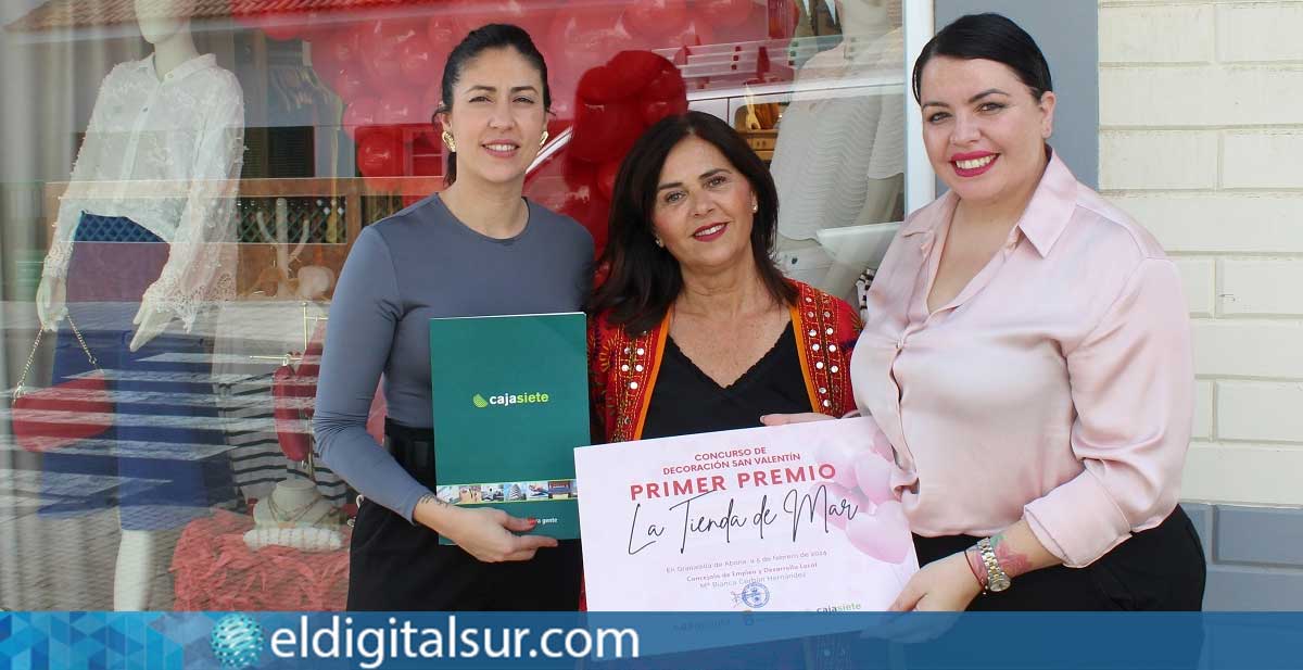 ganadores del concurso de escaparates de San Valentín en Granadilla