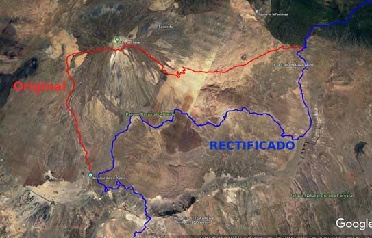 Ruta Ultra modificada Tenerife BlueTrail 2023